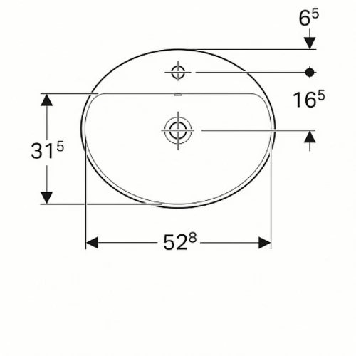 Раковина встраиваемая Geberit VariForm 500.720.01.2 55x45 см