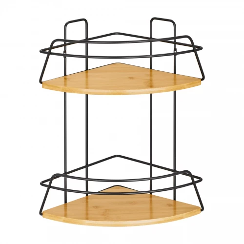 Полка угловая ЧМЗ Модулус Бамбук 509-005-02 черный 22х22х37,4 см