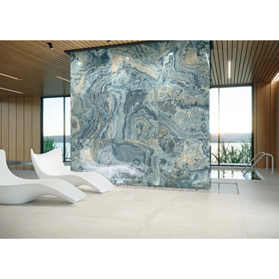 Керамогранит Grespania Izmir Azul Pul синий 36IZ50P 119х119 см