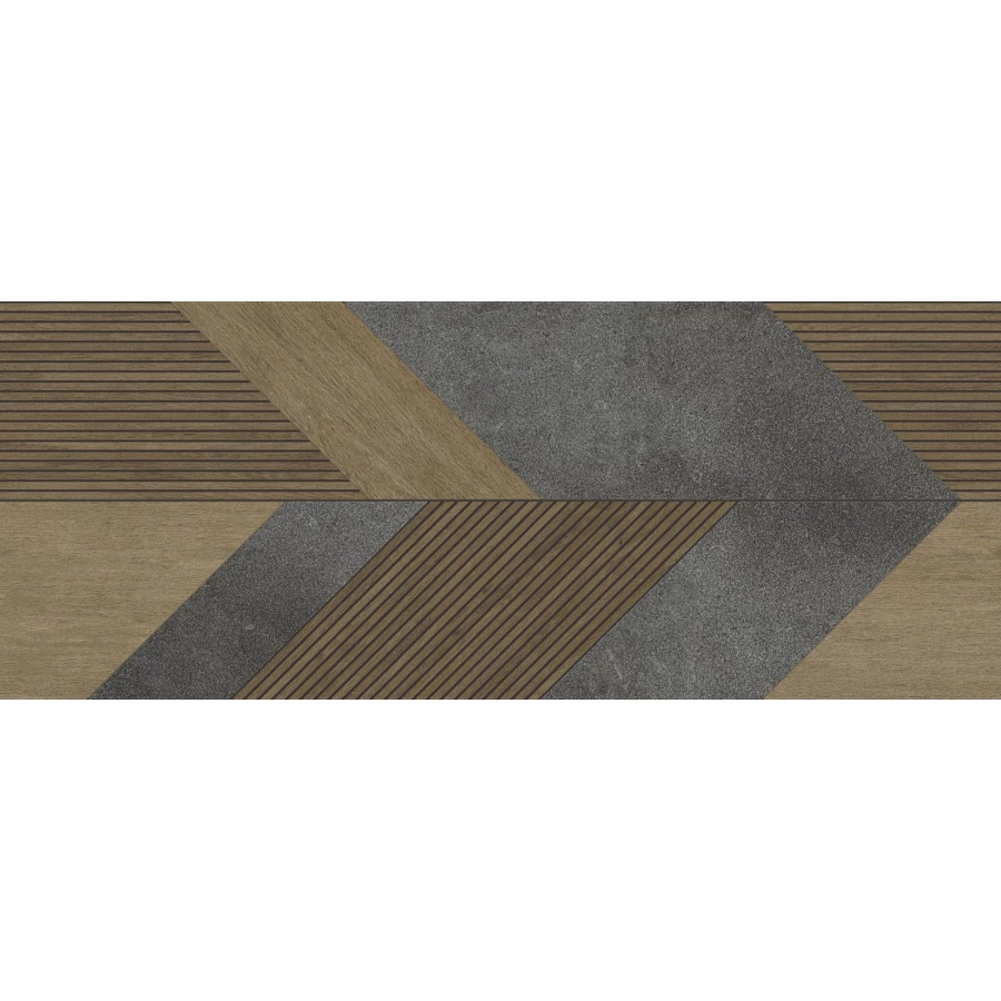 Плитка настенная Porcelanosa Gent Stone 3D Roble матовая коричневая 100337327 150х59,6 см