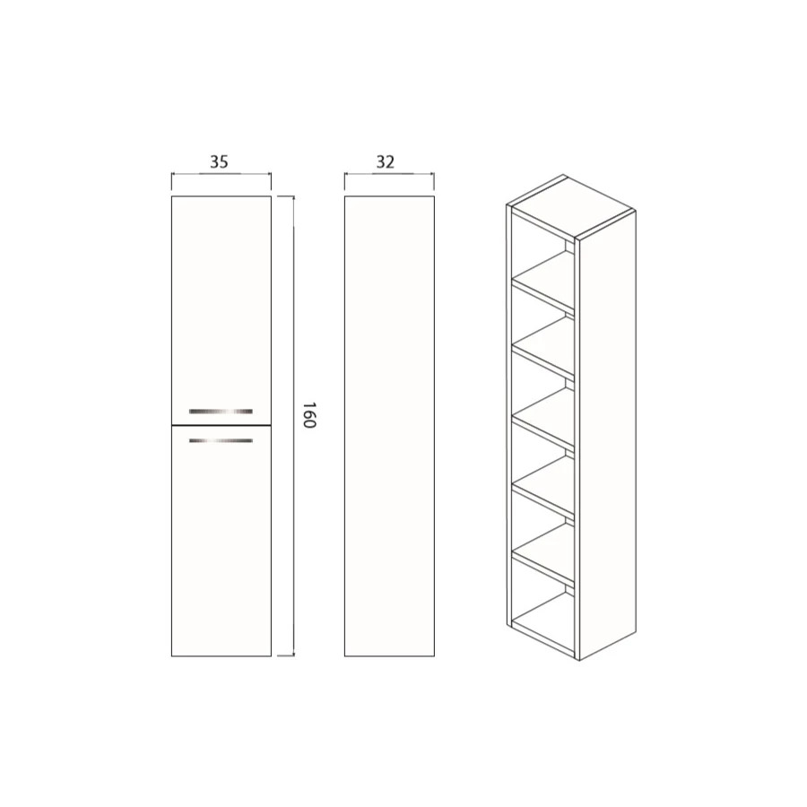 Пенал Creto Ares Beton 50-1035B