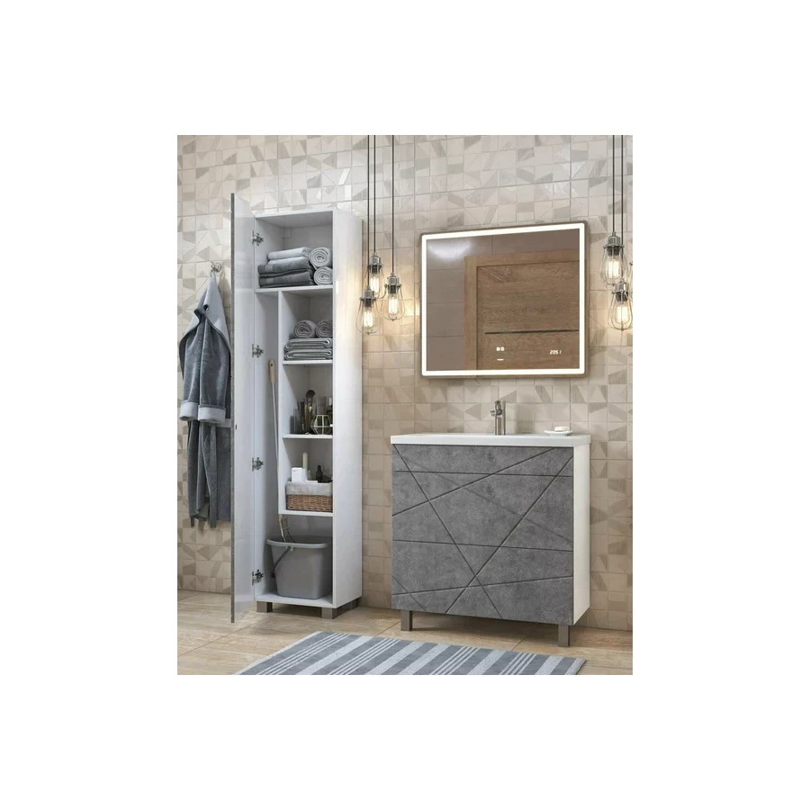 Тумба под раковину Vigo Geometry 800-0-2 бетон tn.bsf.GEO.9696.80.2Y бетон