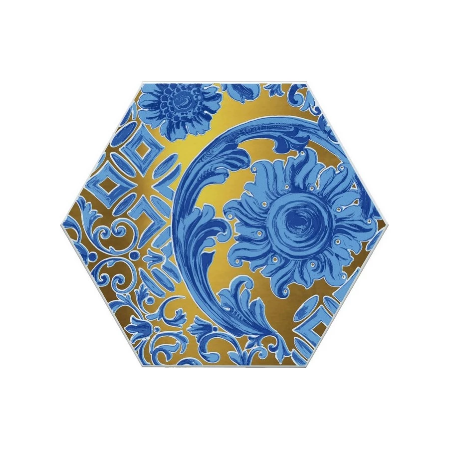 Плитка настенная Kerama Marazzi Талья 3 Декор глянцевый синий VT\A429\24000 23,1х20 см