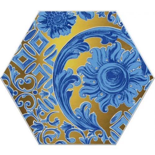 Плитка настенная Kerama Marazzi Талья 3 Декор глянцевый синий VT\A429\24000 23,1х20 см