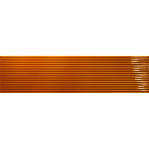 Плитка керамическая Amadis Страйпс Cарамело Cраcкле / Stripes Caramelo Crackle глянцевая оранжевая 8436552229460 26,1х6,5 см