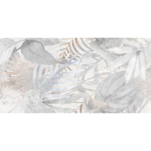 Керамогранит Delacora Bahamas Floristry Light матовый граниль светло-серый D120241G 120х60 см