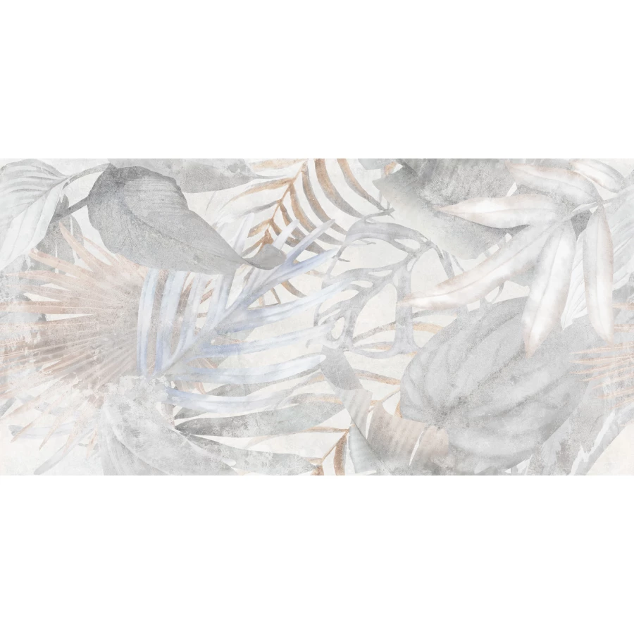 Керамогранит Delacora Bahamas Floristry Light матовый граниль светло-серый D120241G 120х60 см