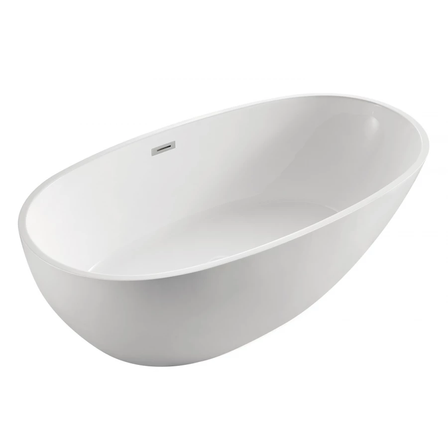 Ванна акриловая Azario Leeds свободностоящая в комплекте с сифоном и металлической рамой LEE17085 169х84х58 см