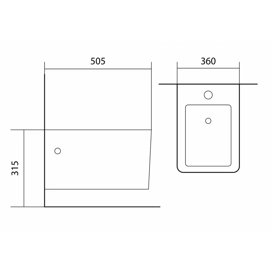 Биде Aquatek Либра new подвесное белый AQ0506N-00 51x36x30.5 см