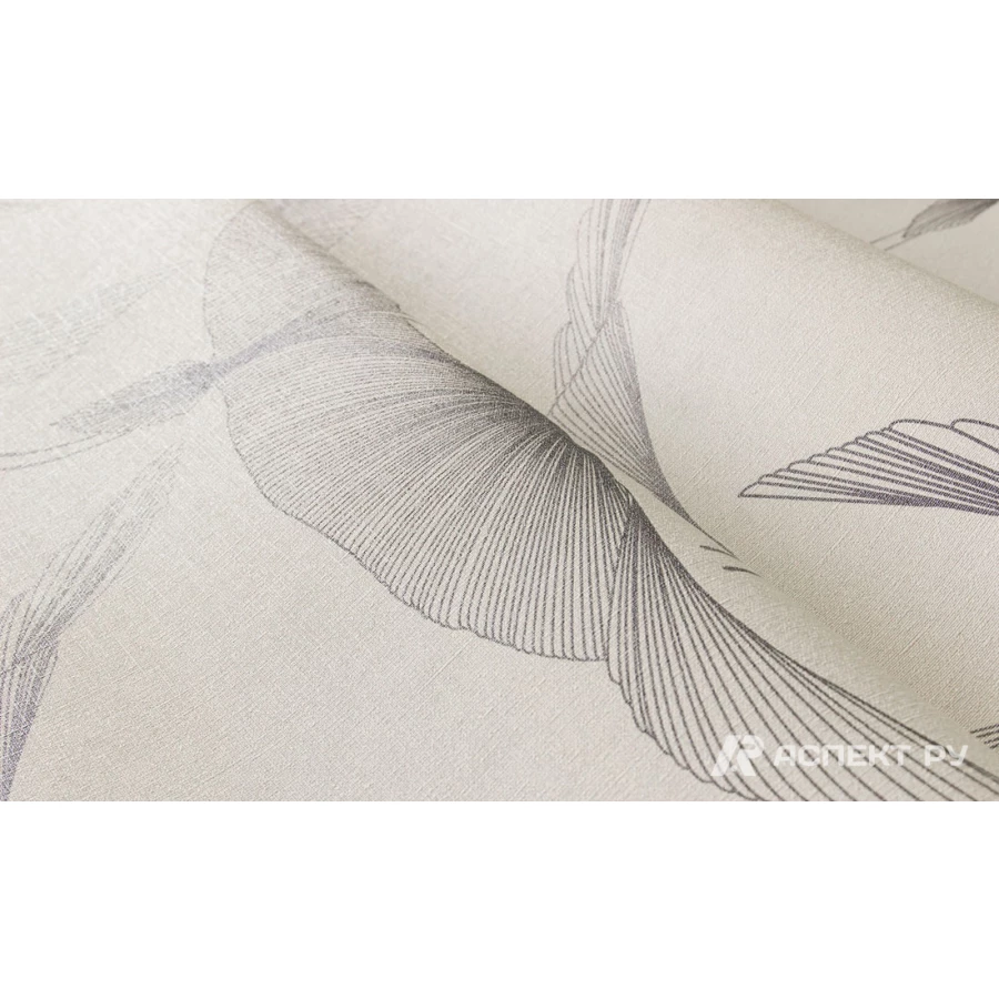 Обои флизелиновые Аспект Deluxe Хинотори белые 70525-11 1,06х10,05 м