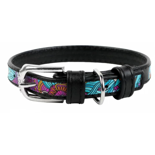 Ошейник для собак Waudog с рисунком Лето черный 37801 15 мм 27-36 см