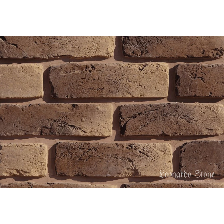 Плитка под кирпич Leonardo Stone Орлеан 444 25-28х7-8х1,7 см