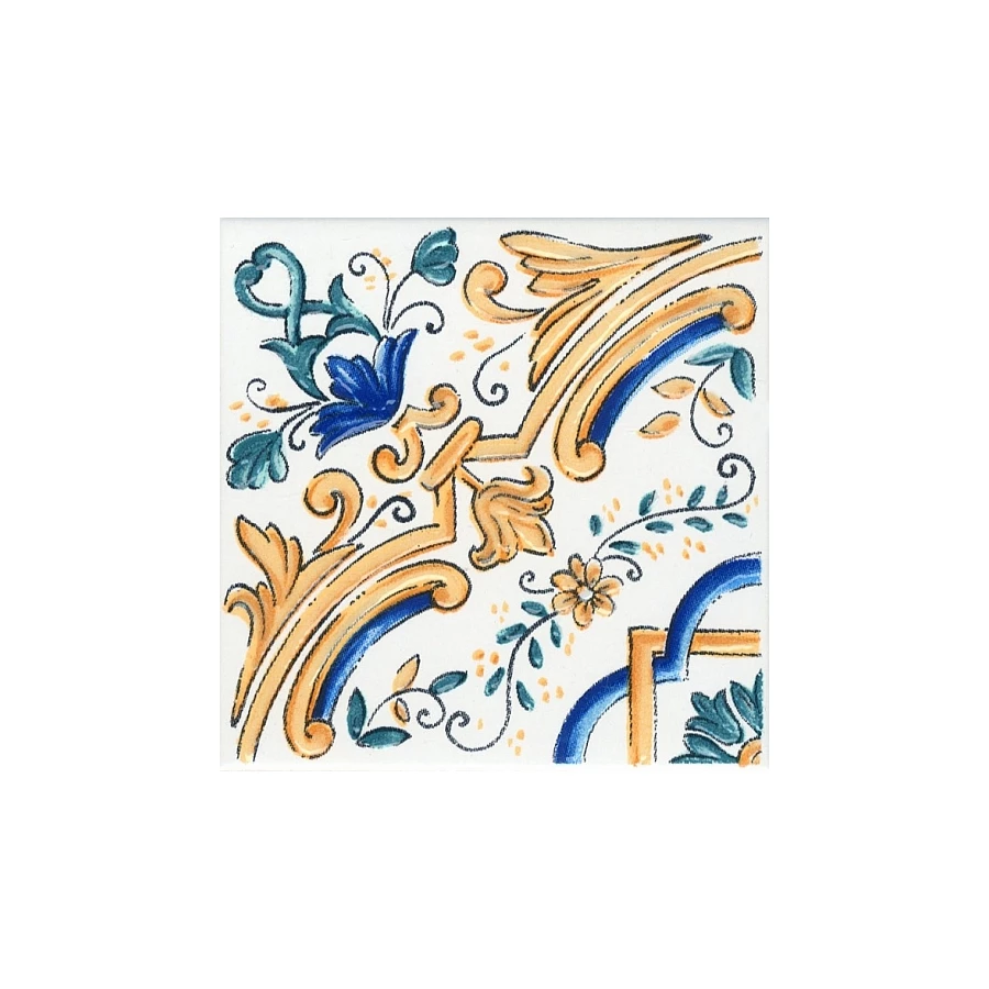 Вставка Kerama Marazzi Капри майолика белый 9,8х9,8 см