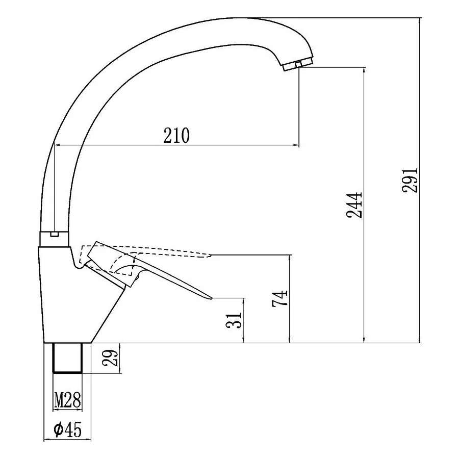 Смеситель Fmark для кухонной мойки FM4166L