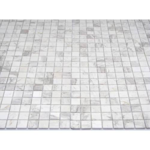 Мозаика из натурального камня Caramelle Mosaic Dolomiti bianco POL серо-белый 29,8x29,8 см