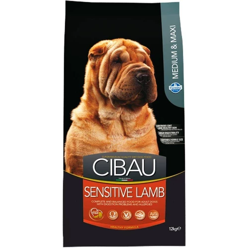 Корм для собак средних и крупных пород Cibau Sensitive Medium & Maxi с ягненком 12 кг 