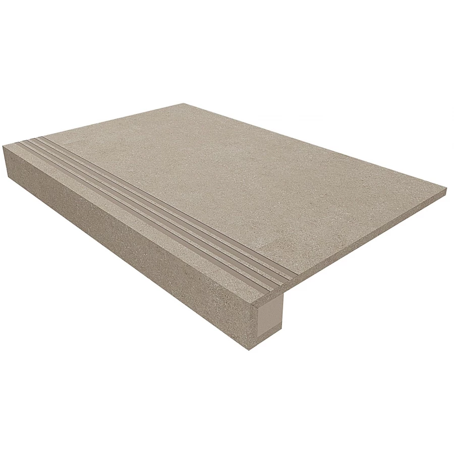 Комплект Estima Terra Ступень TE01 33x120 неполированная прямоугольная бортик с насечками Подступенок 14,5x120 36836