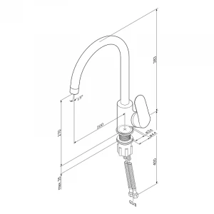 Смеситель для кухни Am Pm Like хром F8007100