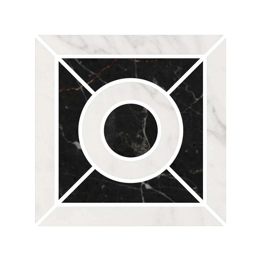 Керамогранит Kerama Marazzi Фрагонар Декор матовый белый ID93T 9,9x9,9 см