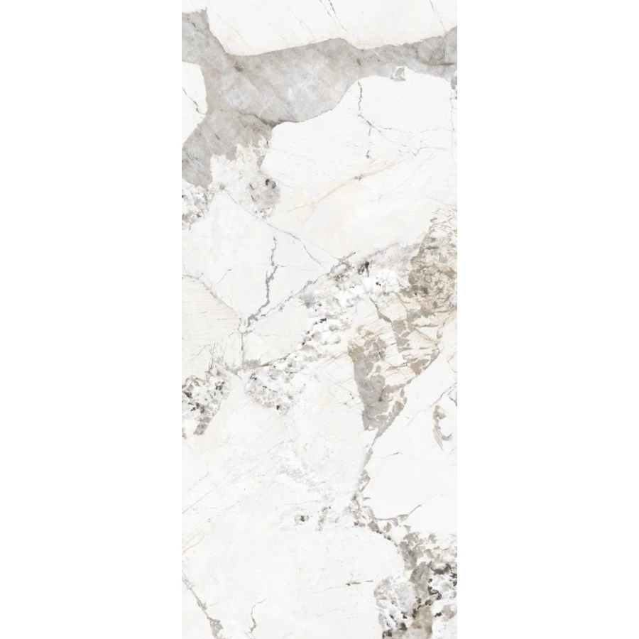 Керамогранит StaroSlabs Polished Patagonia High Glossy глянцевый белый 58548294 278х120 см