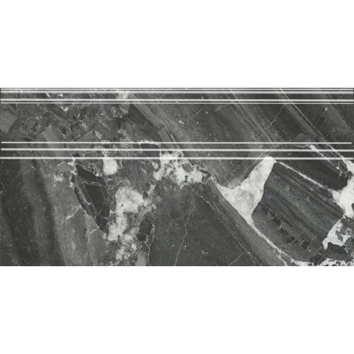 Плинтус Kerama Marazzi Риальто обрезной глянцевый чёрный FME025R 40x20 см