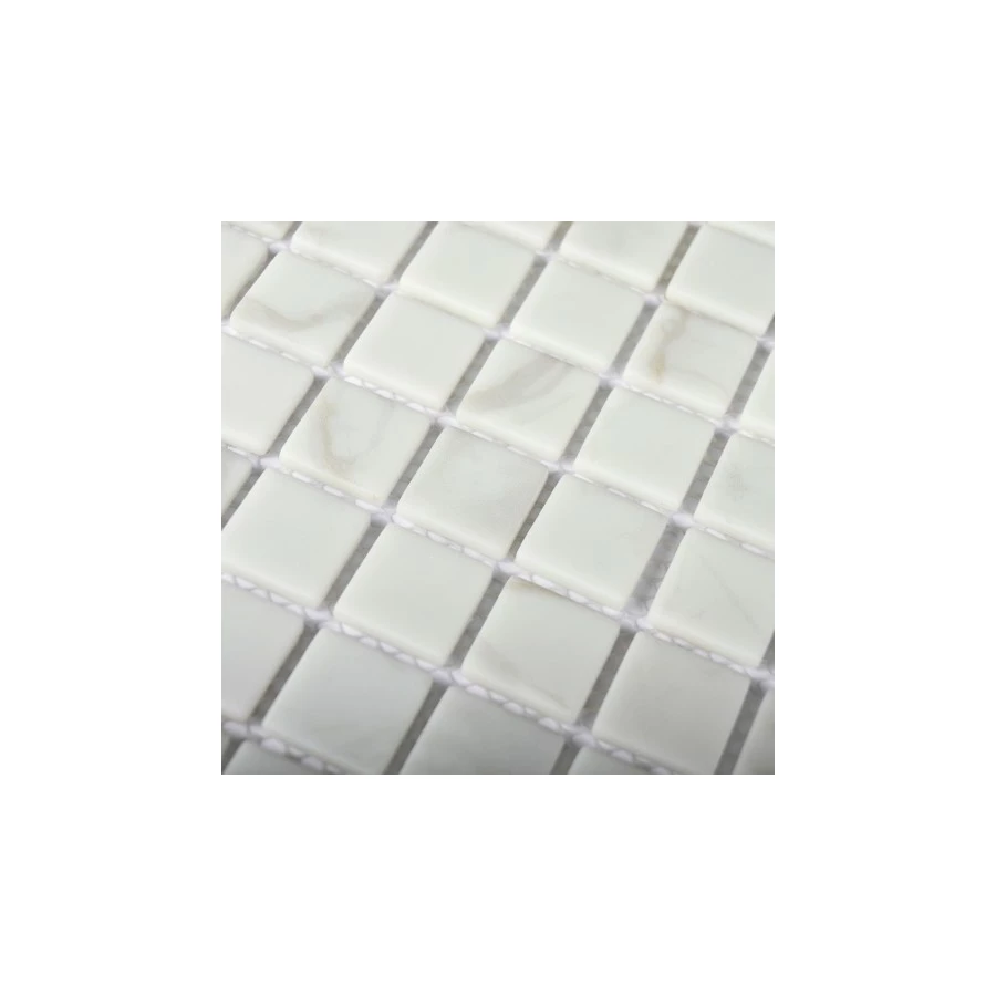 Мозаика Bonaparte Стеклянная мозаика Mia white matt 23х23 матовая белая 30х30 см