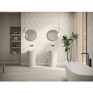 Плитка настенная Ape Ceramica Bellagio Dec Leceno Avorio Rect матовая бежевая A041908 120х60 см
