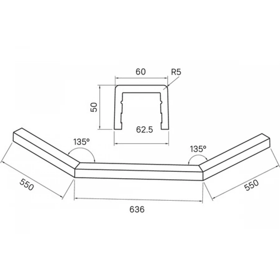 Декоративный профиль под душевое ограждение IDDIS Steel белый STE5WS0i22 100х100 см