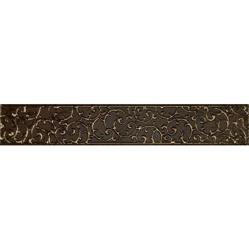 Бордюр Lasselsberger Ceramics Анастасия орнамент шоколад 1504-0133 45х7,5 
