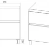 Тумба Viant Мальта Cомо 70 2 ящика VMAL70CO-T2Y 65.5х82x42.5