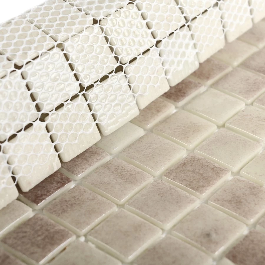 Мозаика Bonaparte Стеклянная мозаика Atlantis Grey 24х24 глянцевая серая 31,5х31,5 см