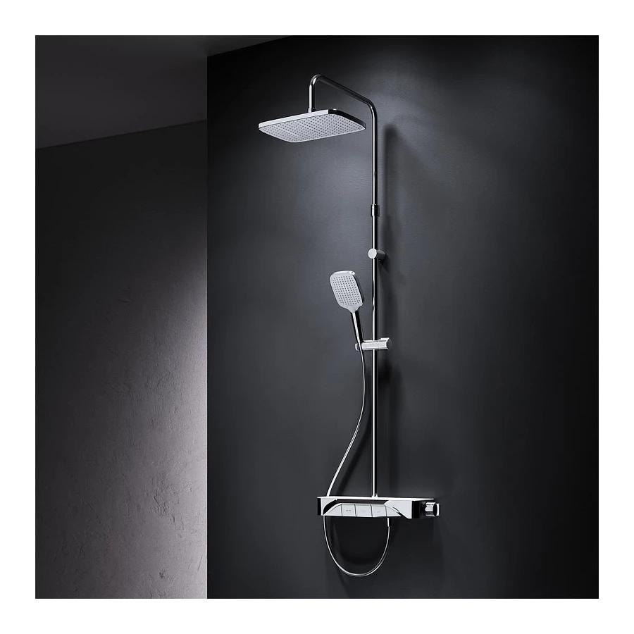 Душевая система с душевым смесителем полкой и термостатом Am Pm Func F078F200
