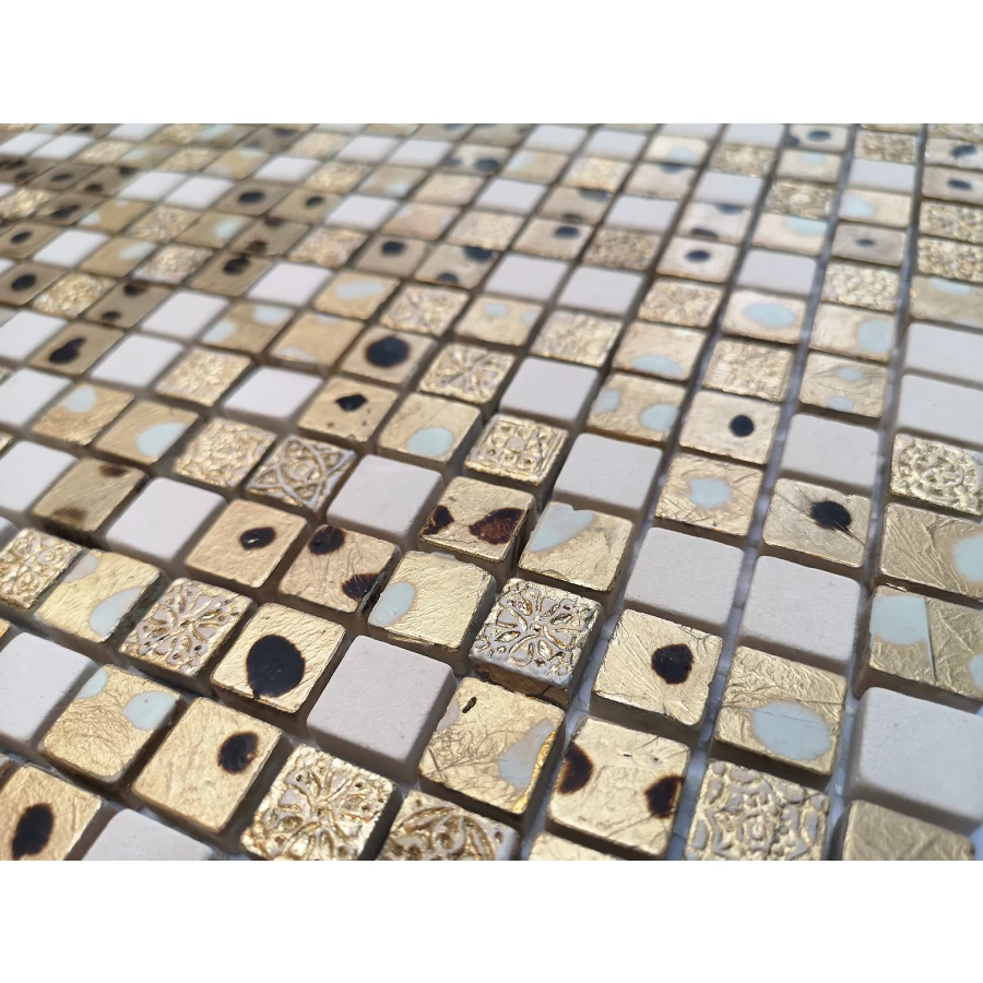 Мозаика из натурального камня Caramelle Mosaic Classica 10 золотистый 30х30 см