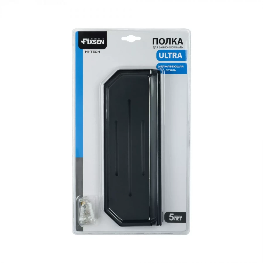Полка Fixsen Hi-Tech прямоугольная одноэтажная черная FX-843B