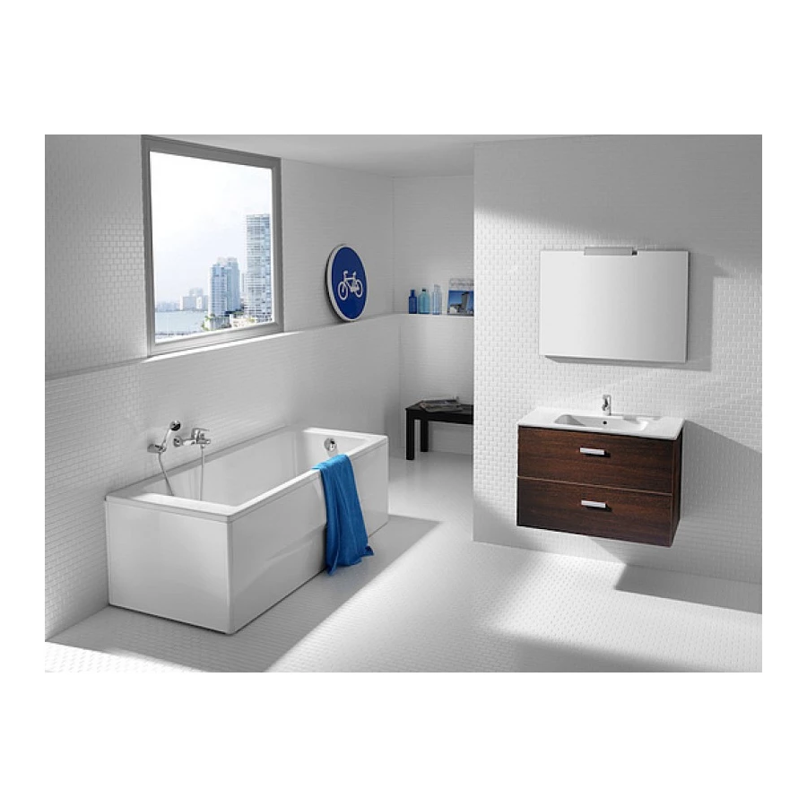 Ванна акриловая Roca Easy прямоугольная белая 7248618000 180x80 см