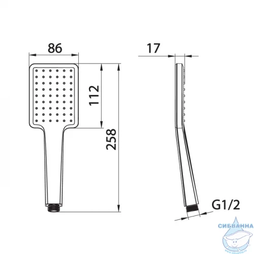 Лейка для душа Iddis белая матовая Slide SLI1F0Wi18