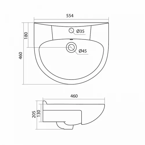 Раковина Santek Антик 1.WH11.0.186 55,4х46 см