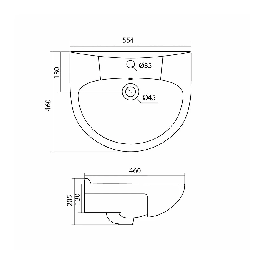 Раковина Santek Антик 1.WH11.0.186 55,4х46 см