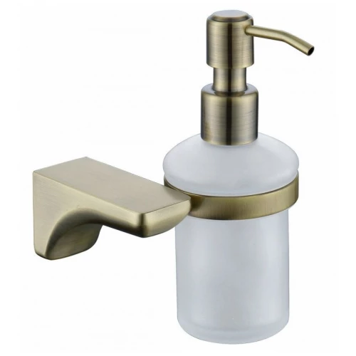 Дозатор для жидкого мыла Kaiser настенный стекло бронза цинк KH-4510 10х16 см