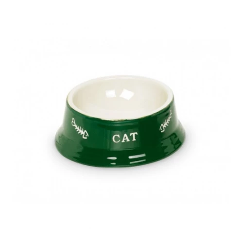Миска Nobby Cat зеленая с рисунком керамика 0,14 л
