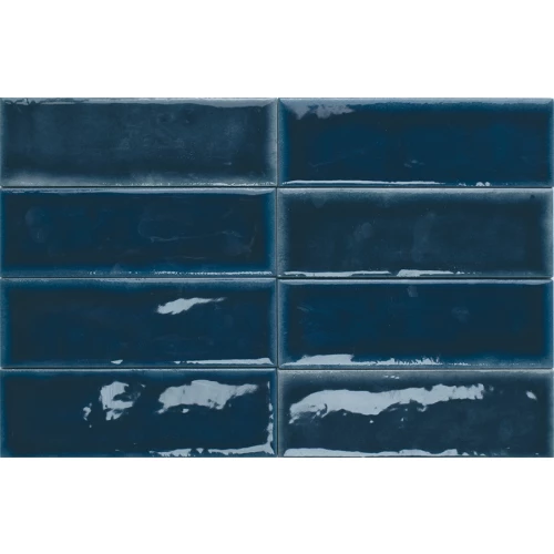 Плитка керамическая WOW Колор Ноутс Индиго / Colour Notes Indigo глянцевая синяя 132967 12,5х4 см