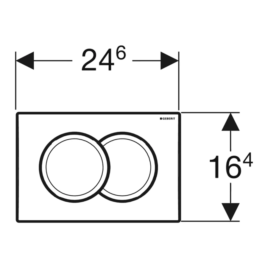 Смывная клавиша Geberit Delta 01 для двойного смыва Альпийский белый 115.107.11.1