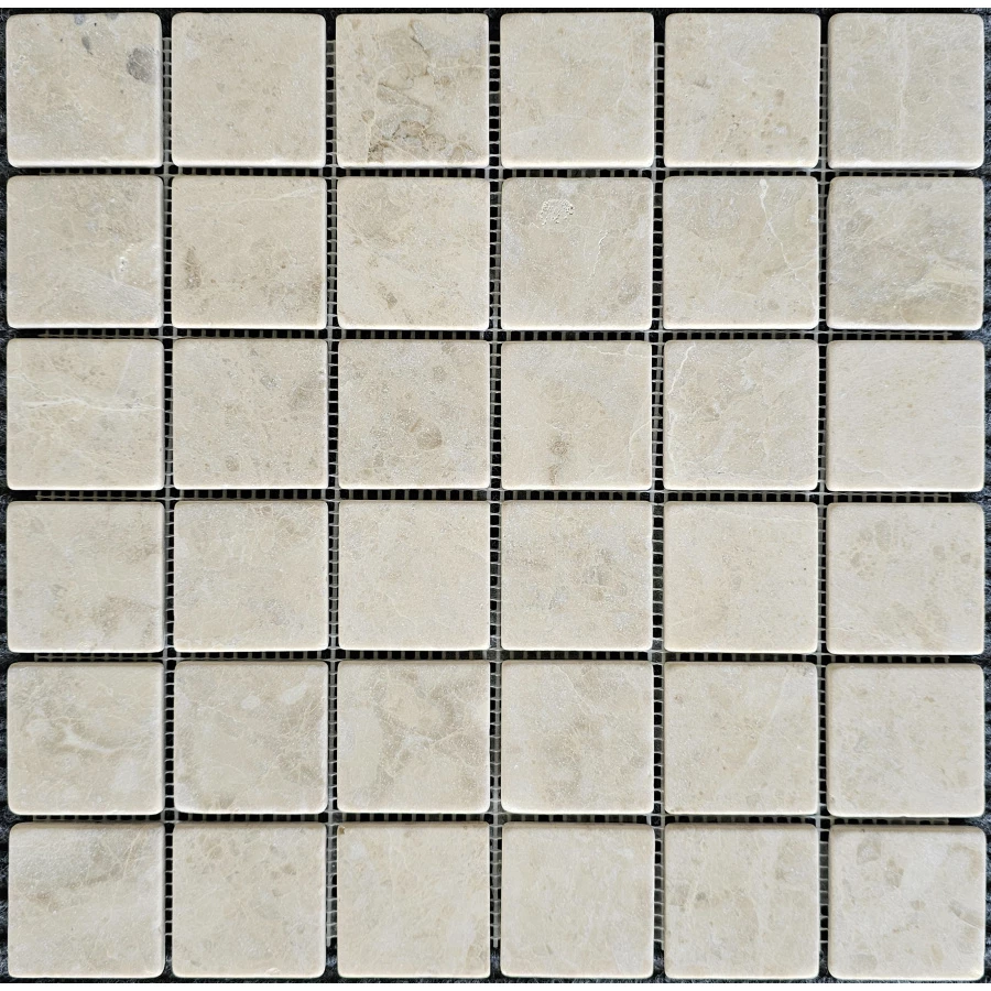 Мозаика Pixel mosaic Мрамор Cappucino чип 48х48 мм сетка Матовая PIX 325 30,5х30,5 см