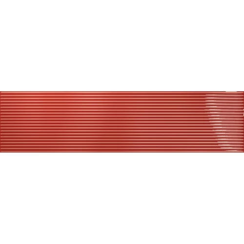 Плитка керамическая Amadis Страйпс Cорал Cраcкле / Stripes Coral Crackle глянцевая красная 8436552229507 26,1х6,5 см