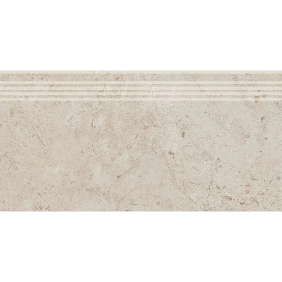 Ступень из керамогранита Kerama Marazzi Про Лаймстоун матовая бежевая DD205520R/GR 60х30 см