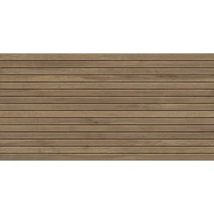Керамогранит LCM Лиам Линия темный / Liam Dark Line матовый карвинг коричневый 60120LAM21M 120х60 см