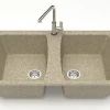 Кухонная мойка Azario Elmas двойная искусственный мрамор цвет песочный CS00078334 78х50х19 см