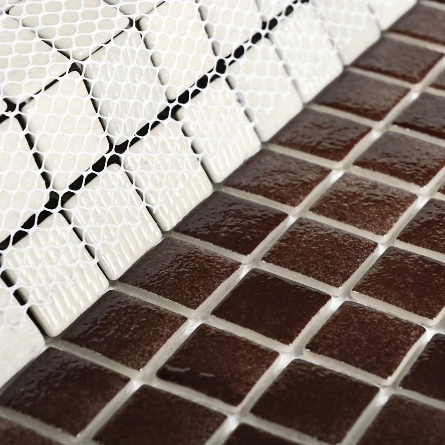 Мозаика Bonaparte Стеклянная мозаика Atlantis Choko 24х24 глянцевая коричневая 31,5х31,5 см