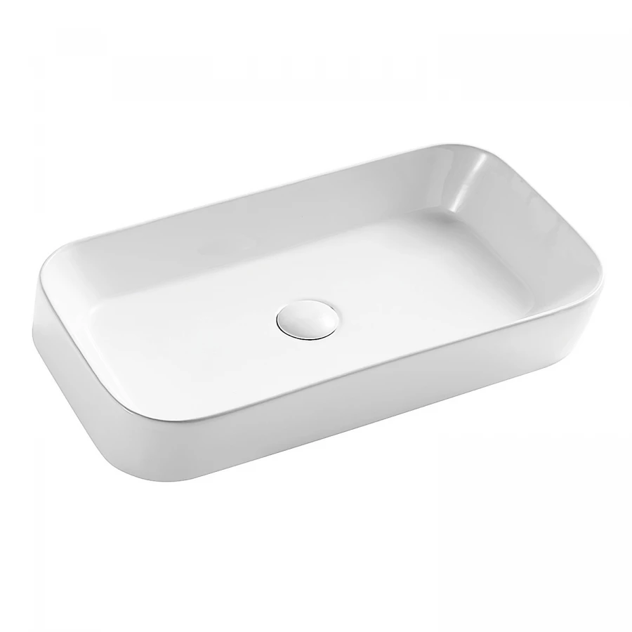 Раковина-чаша Azario накладная овальная белый глянец AZ-2243-B 60х39х12 см