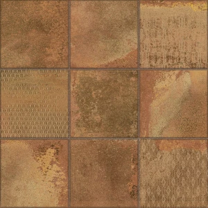 Керамогранит La Platera Cora Kube Cobre-D матовый коричневый 45х45 см